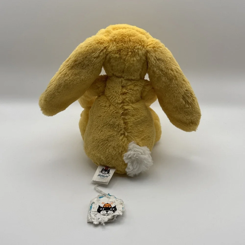 Jellycat Small Bashful Sunshine Yellow Bunny White Tail 8 Inch Retired